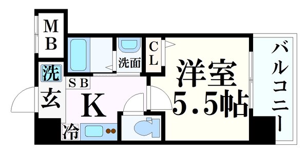 神戸駅 徒歩10分 8階の物件間取画像
